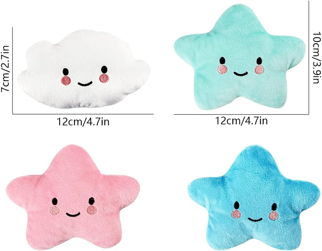 4-Pack Squeaky Plush Dog Toys for Puppies & Small Dogs