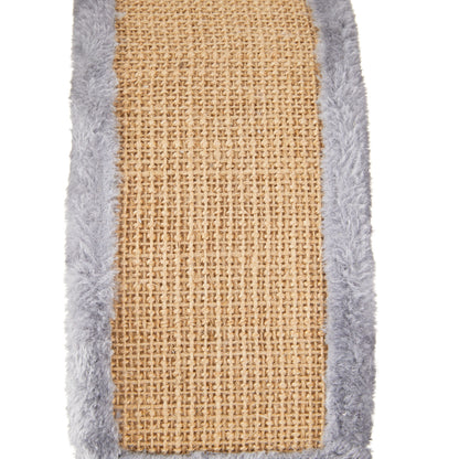 17" Jute Cat Scratching Post with Grooming Arch – Gray