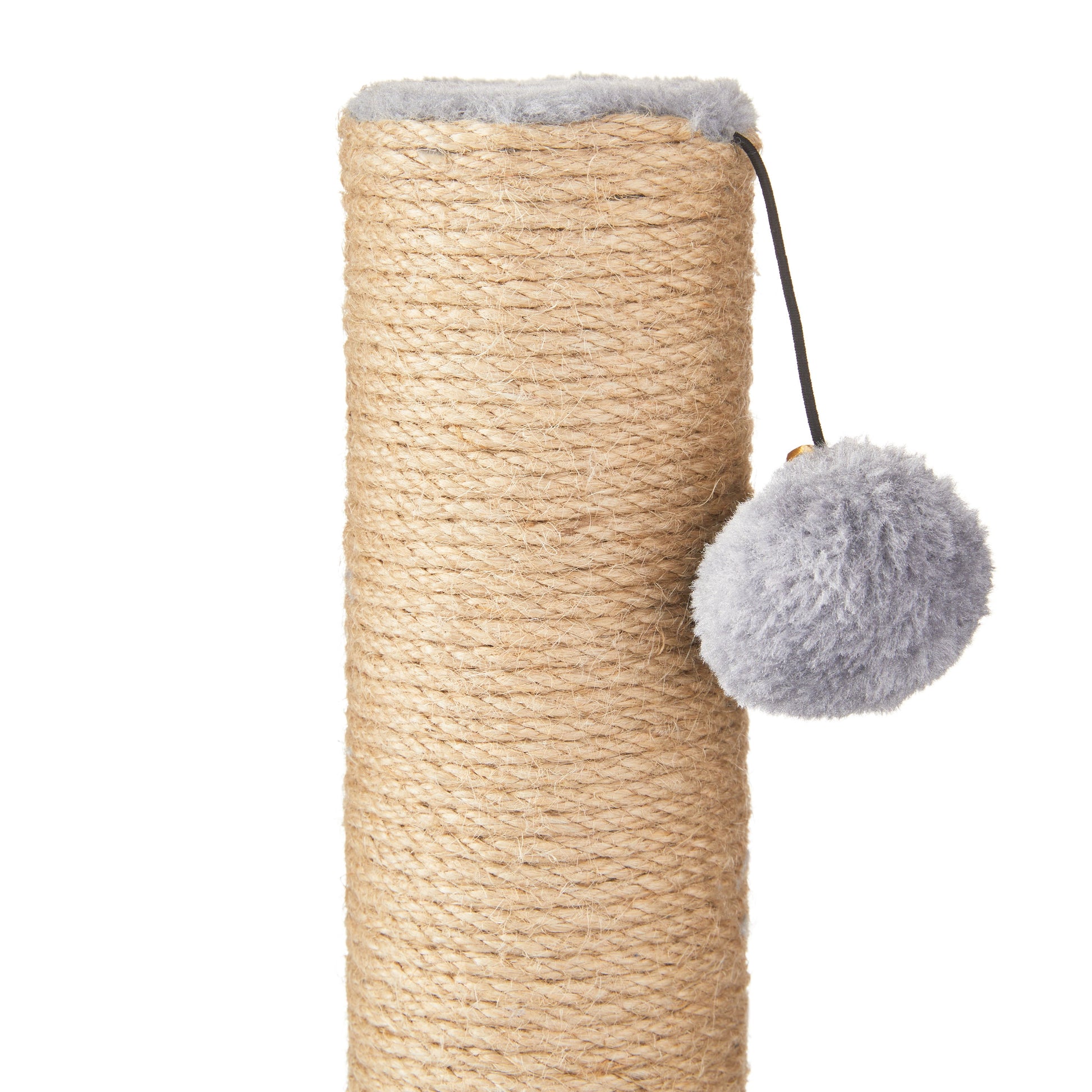 17" Jute Cat Scratching Post with Grooming Arch – Gray