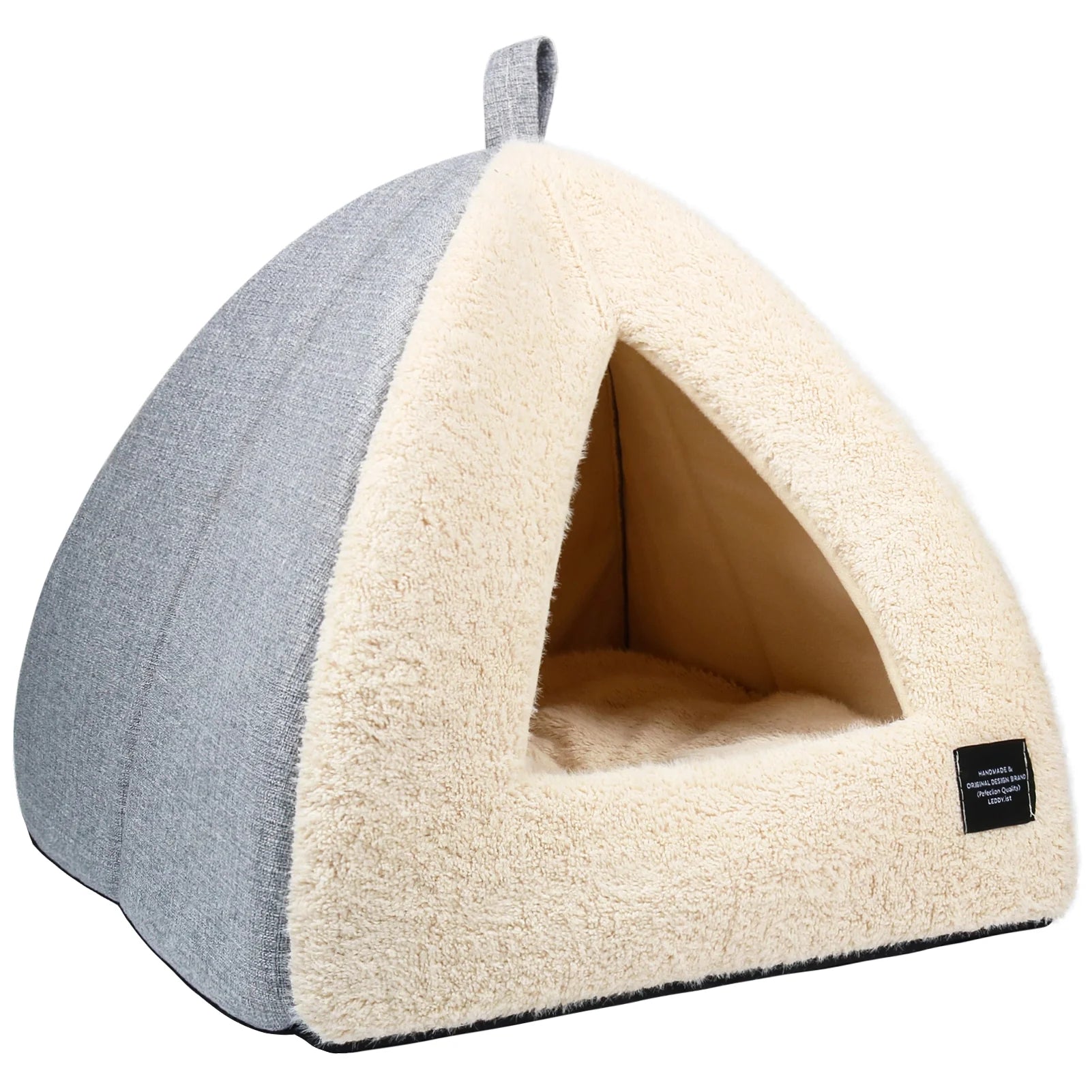2-in-1 Cozy Pet Bed with Removable Cushion – Silver Gray (Medium)