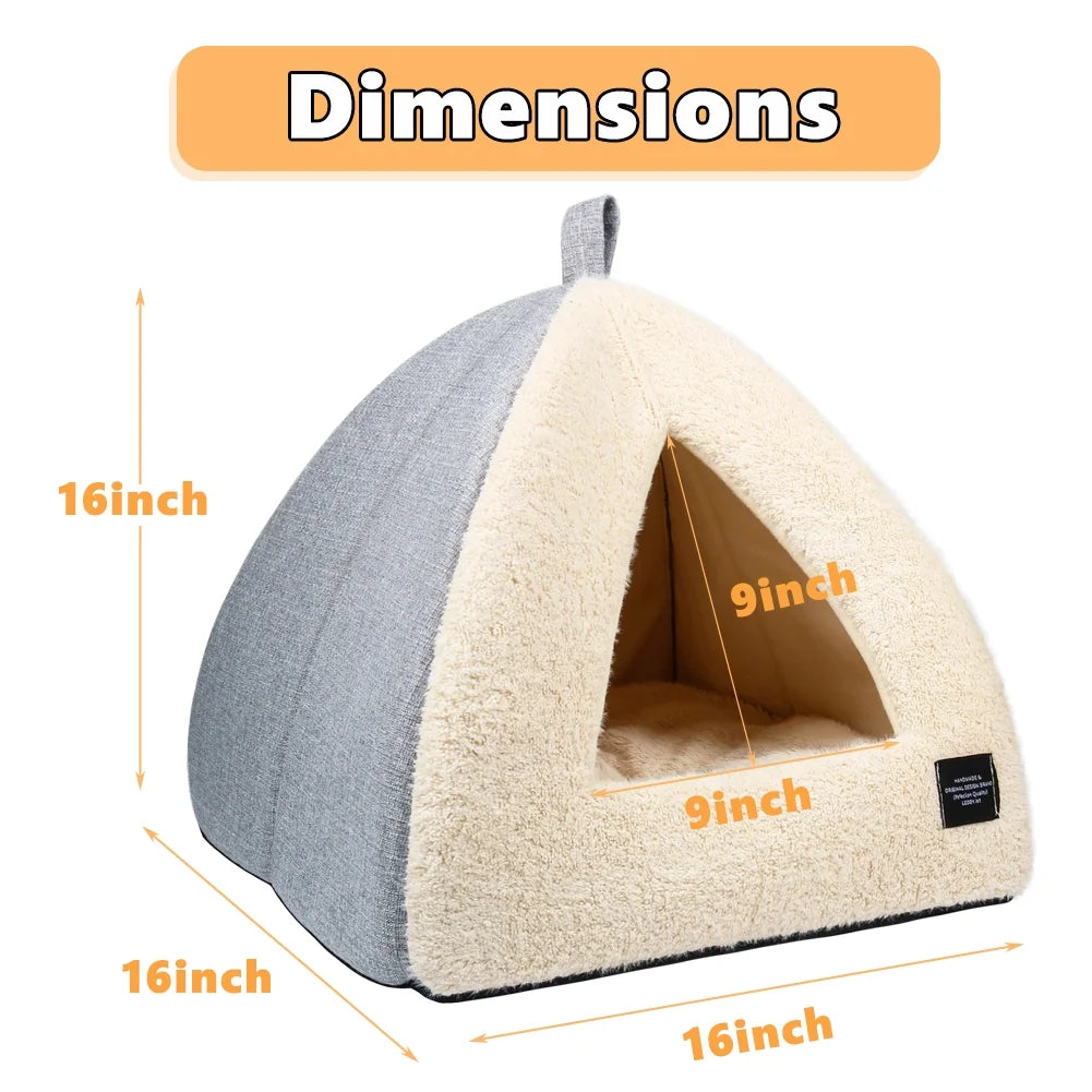 2-in-1 Cozy Pet Bed with Removable Cushion – Silver Gray (Medium)