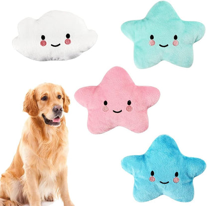 4-Pack Squeaky Plush Dog Toys for Puppies & Small Dogs